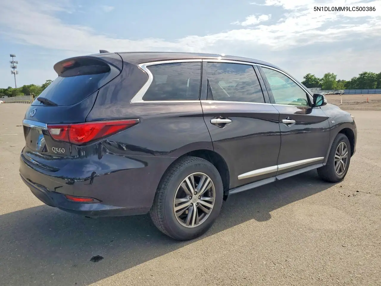 2020 Infiniti Qx60 Pure VIN: 5N1DL0MM9LC500386 Lot: 85978465