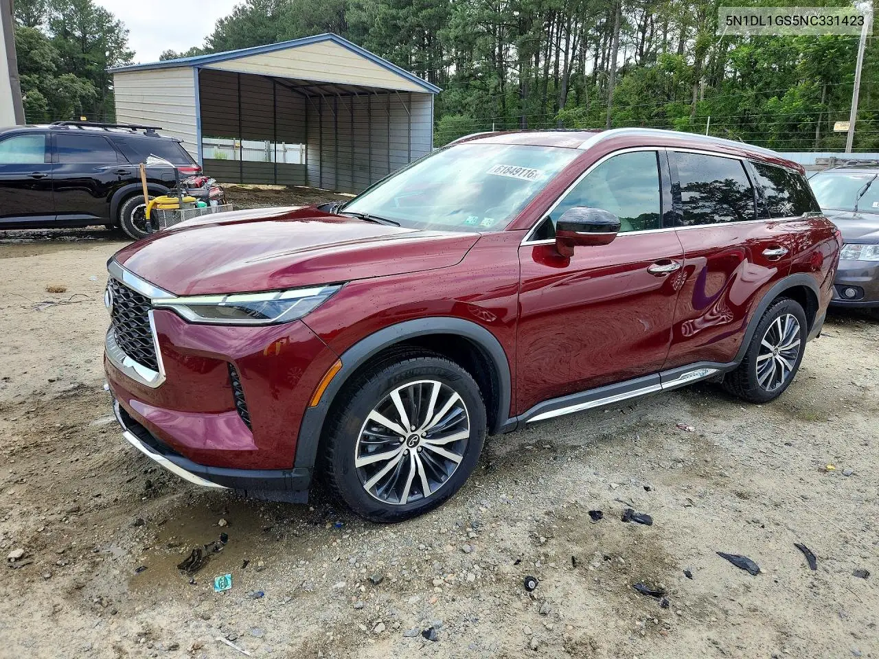2022 Infiniti Qx60 Sensory VIN: 5N1DL1GS5NC331423 Lot: 61849116