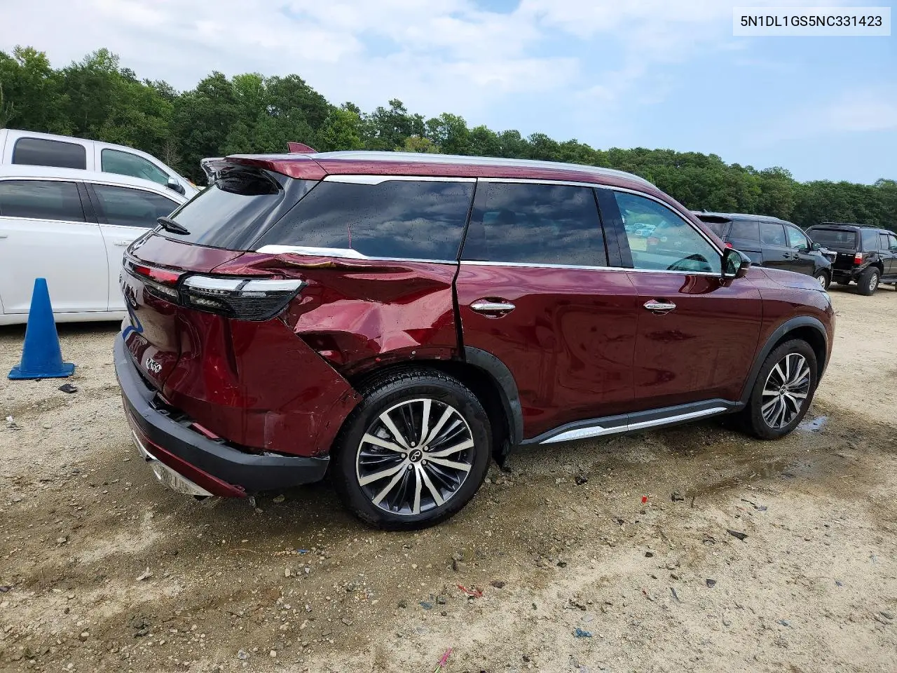 2022 Infiniti Qx60 Sensory VIN: 5N1DL1GS5NC331423 Lot: 61849116