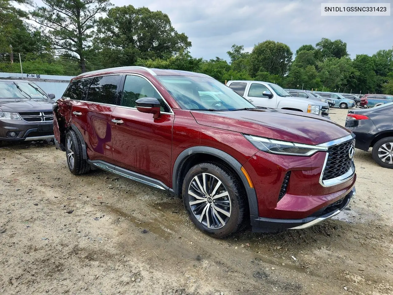 2022 Infiniti Qx60 Sensory VIN: 5N1DL1GS5NC331423 Lot: 61849116