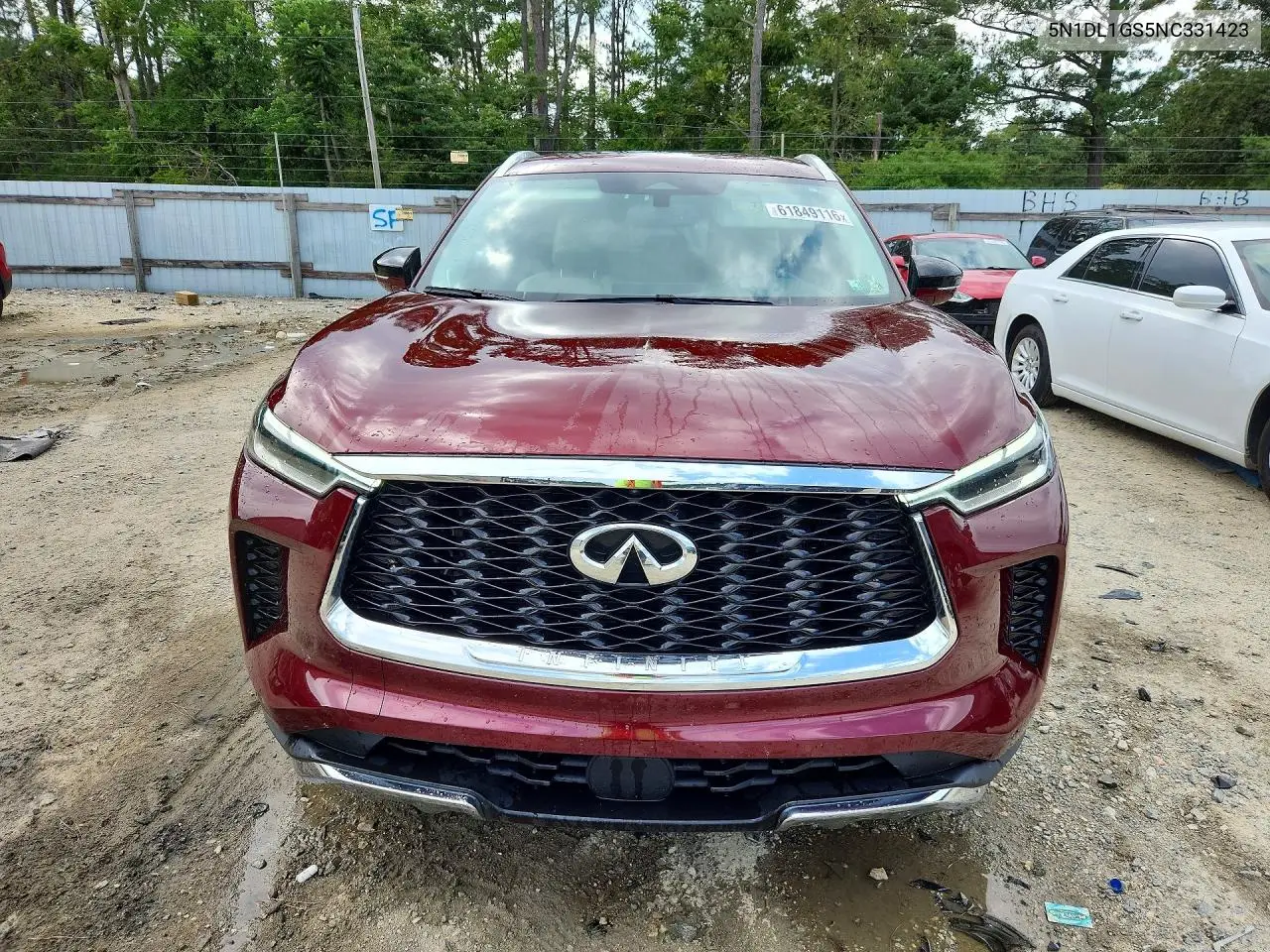 2022 Infiniti Qx60 Sensory VIN: 5N1DL1GS5NC331423 Lot: 61849116
