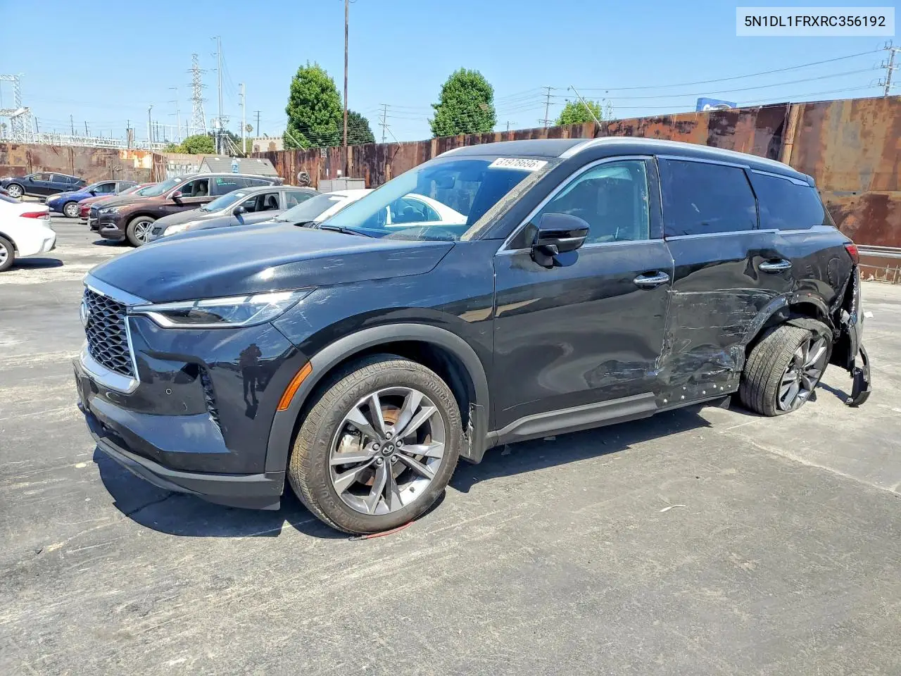 2024 Infiniti Qx60 Luxe VIN: 5N1DL1FRXRC356192 Lot: 61978696