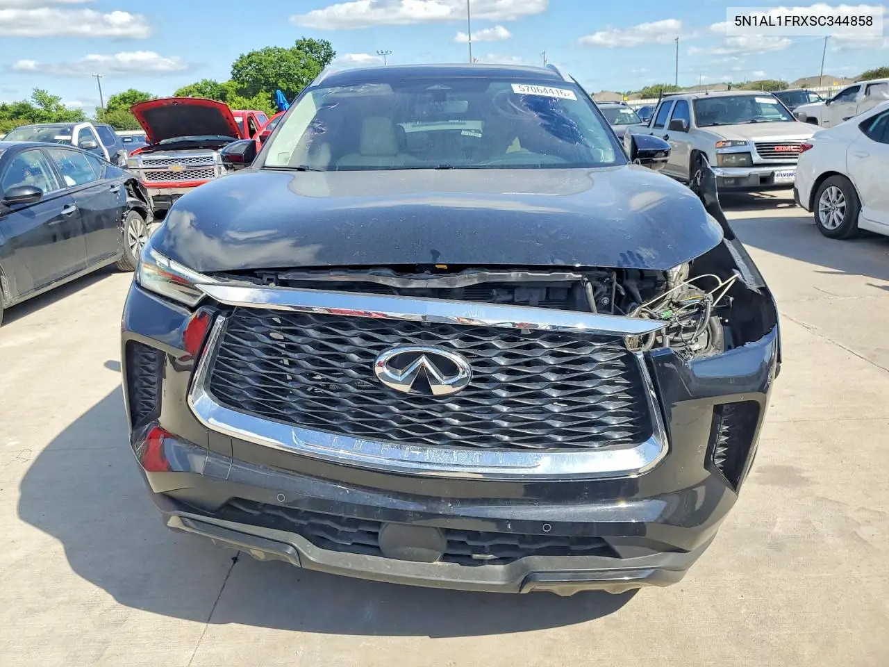 2025 Infiniti Qx60 Luxe VIN: 5N1AL1FRXSC344858 Lot: 57064416