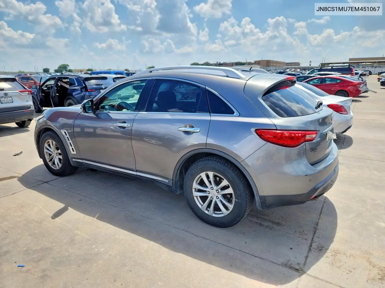 2014 Infiniti Qx70 Base VIN: JN8CS1MU7EM451067 Lot: 55693856