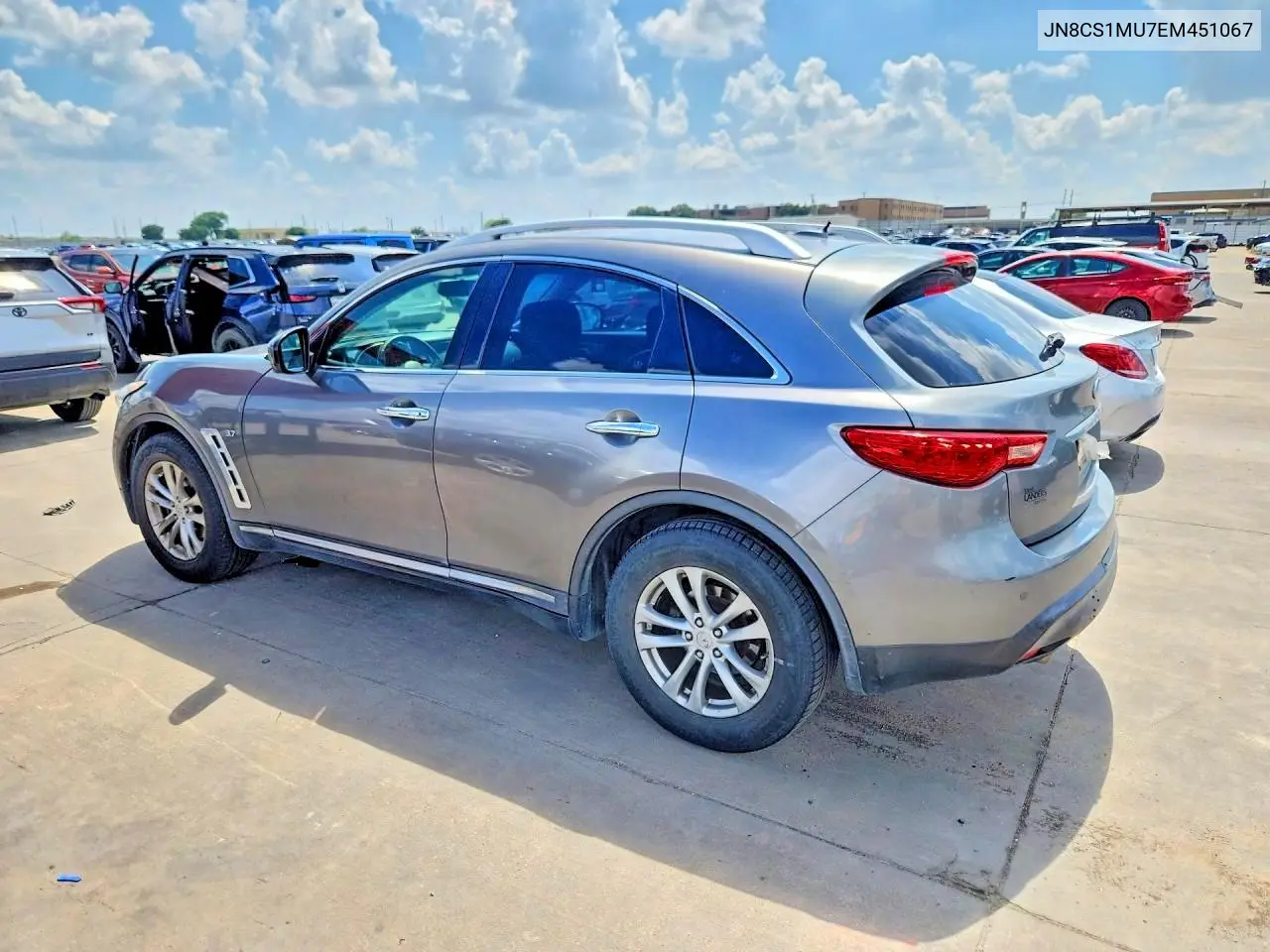 2014 Infiniti Qx70 Base VIN: JN8CS1MU7EM451067 Lot: 55693856