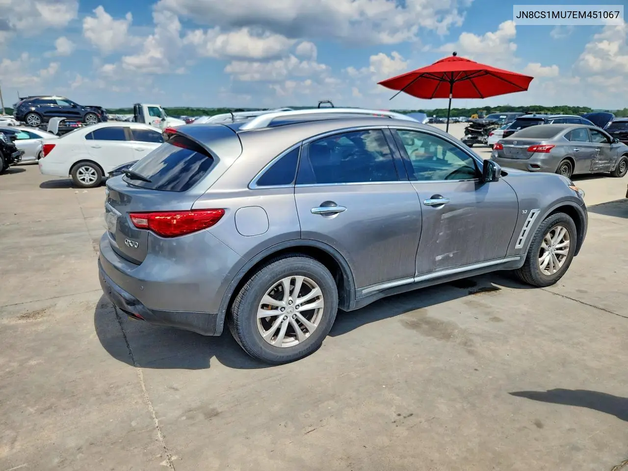 2014 Infiniti Qx70 Base VIN: JN8CS1MU7EM451067 Lot: 55693856