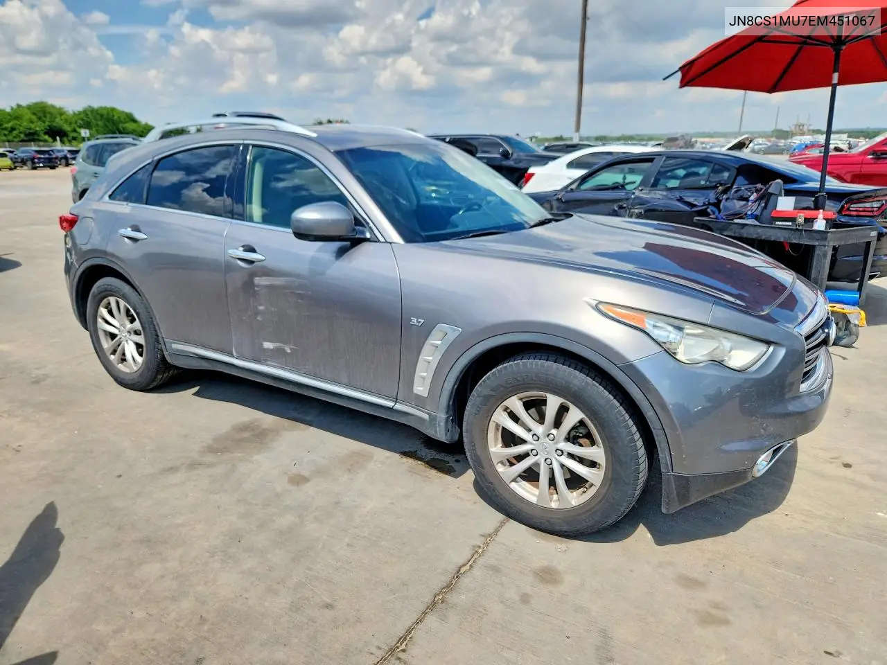 2014 Infiniti Qx70 Base VIN: JN8CS1MU7EM451067 Lot: 55693856
