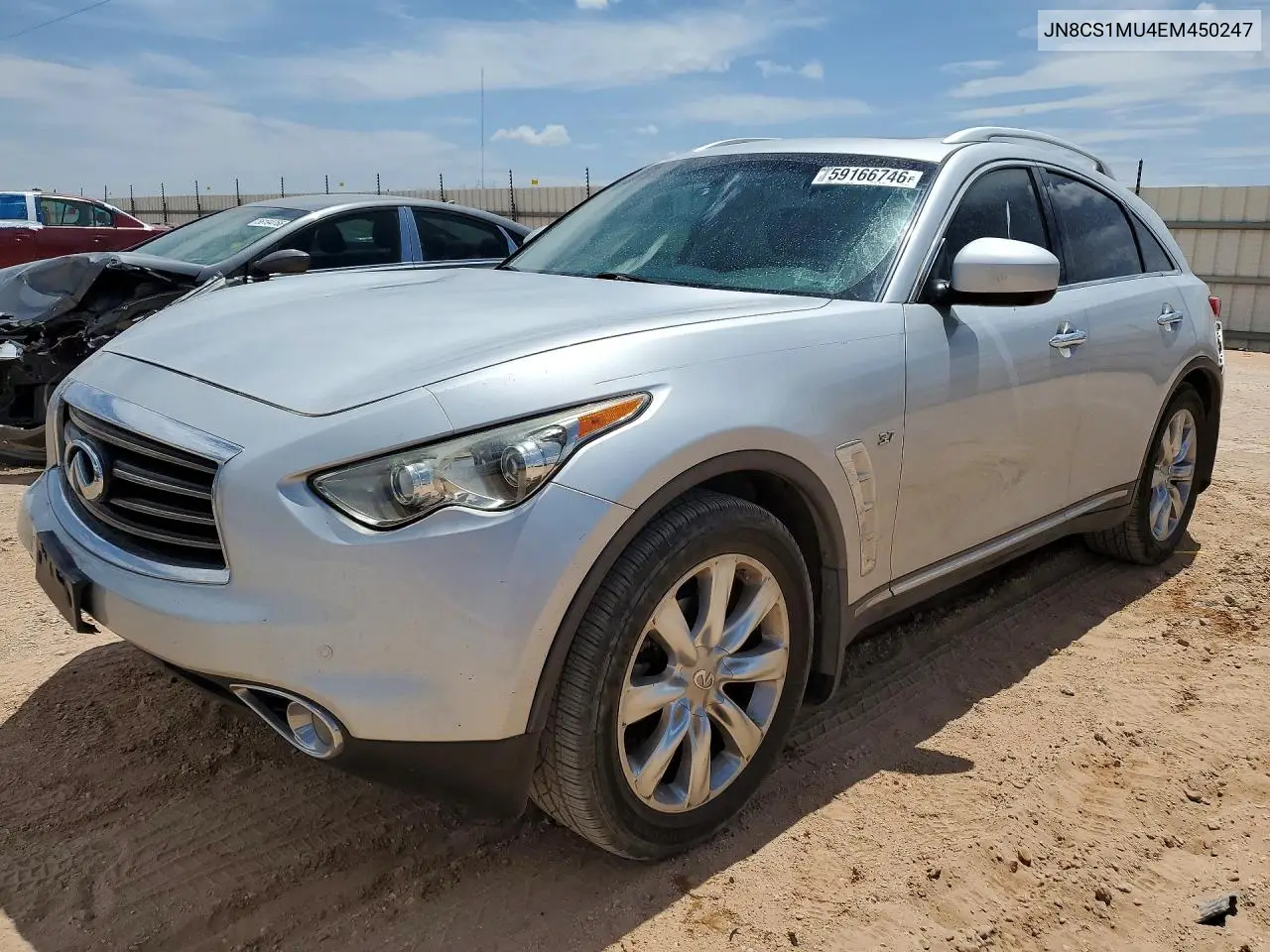 2014 Infiniti Qx70 Base VIN: JN8CS1MU4EM450247 Lot: 59166746