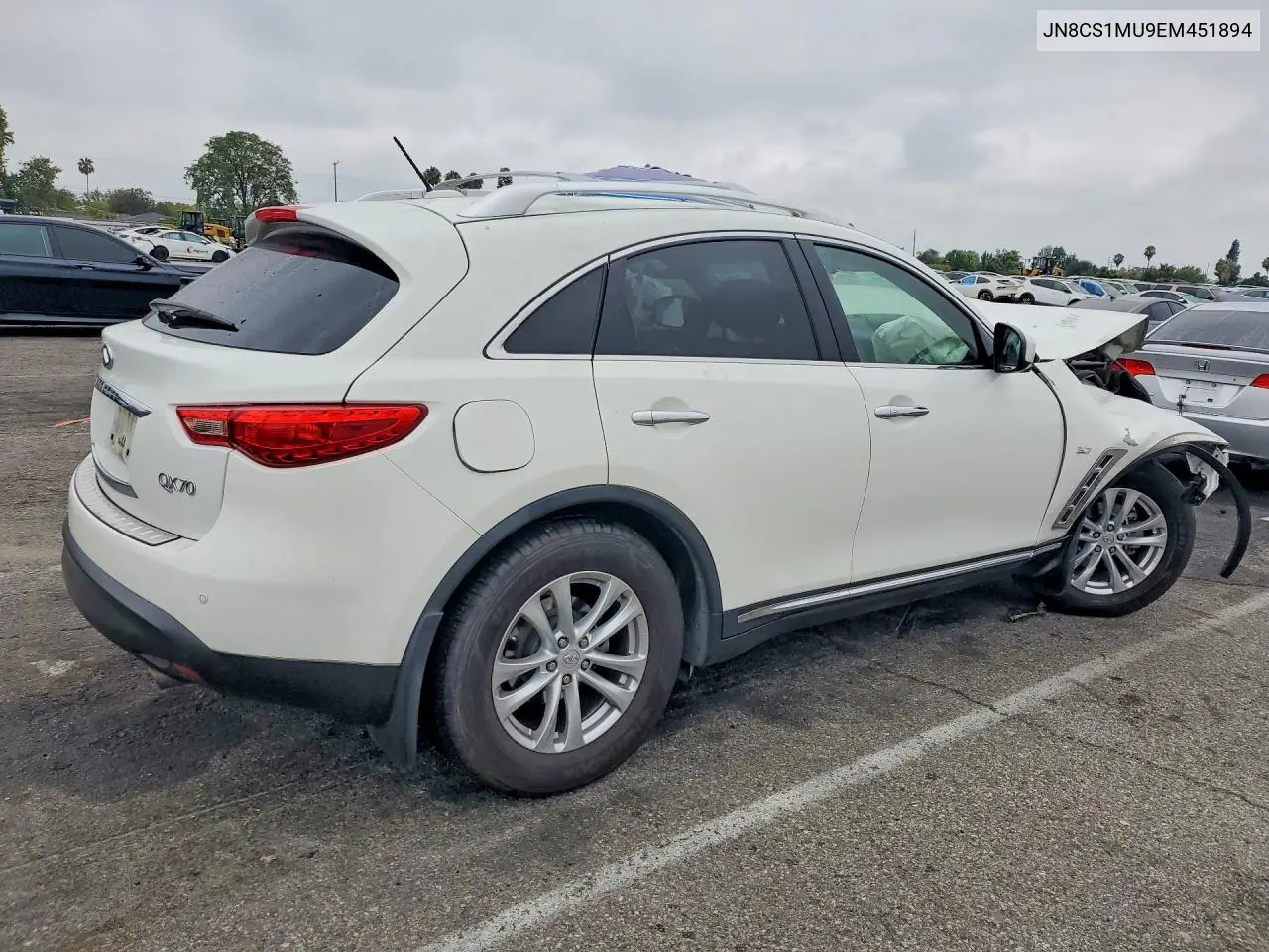 2014 Infiniti Qx70 Base VIN: JN8CS1MU9EM451894 Lot: 59712976