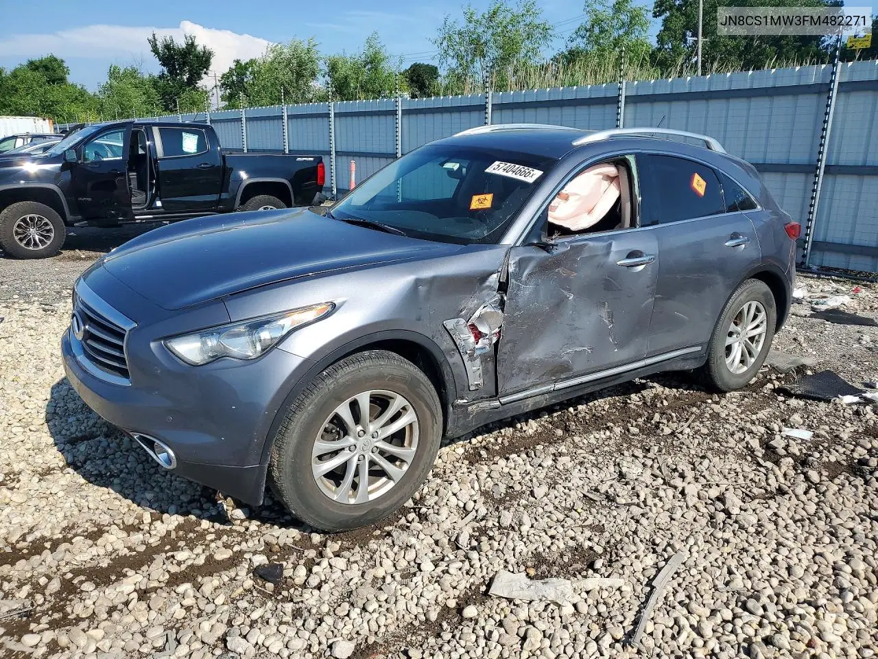 2015 Infiniti Qx70 Base VIN: JN8CS1MW3FM482271 Lot: 57404666