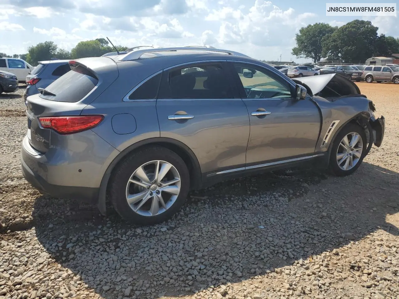 2015 Infiniti Qx70 VIN: JN8CS1MW8FM481505 Lot: 64852225