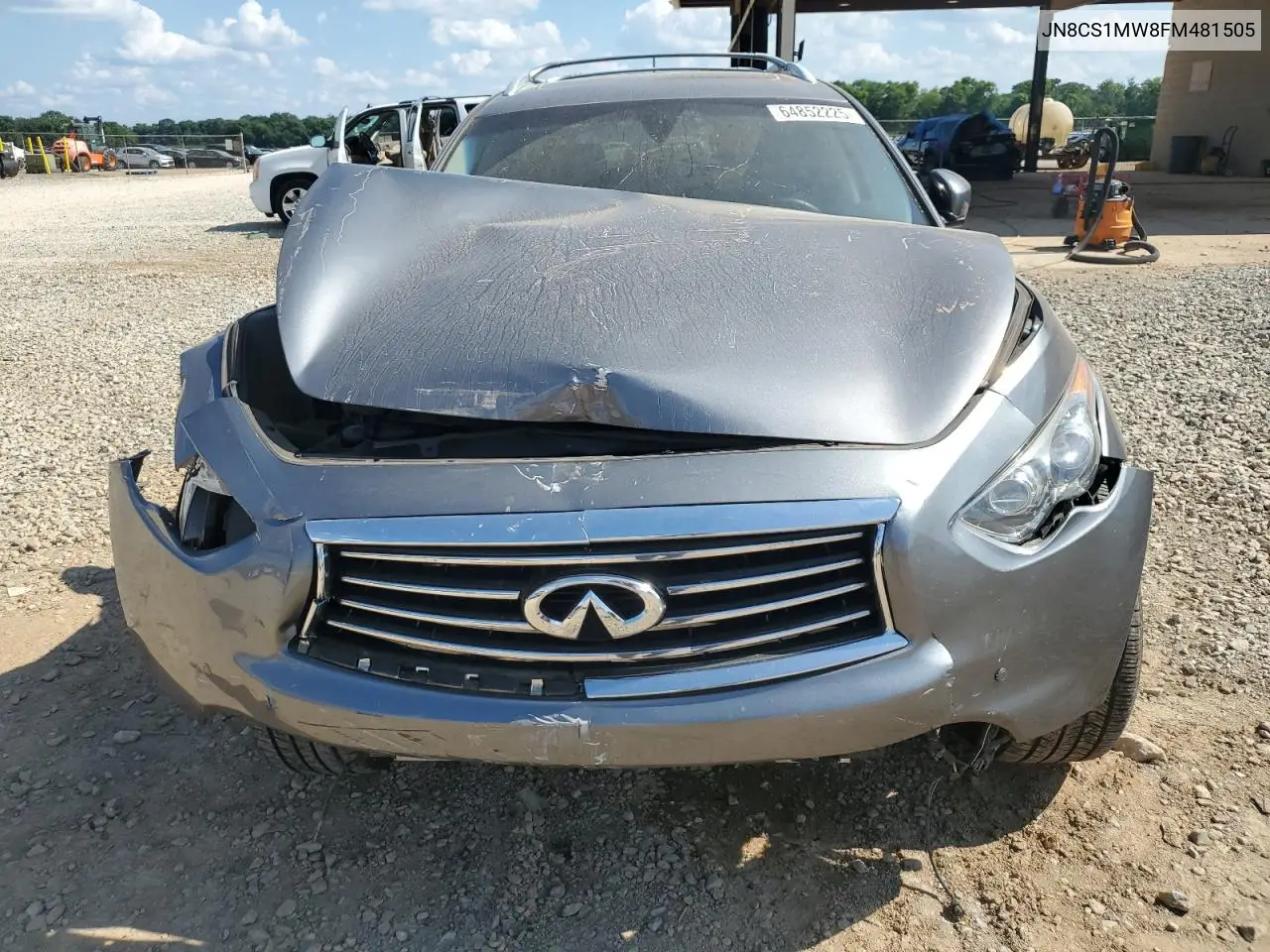 2015 Infiniti Qx70 VIN: JN8CS1MW8FM481505 Lot: 64852225