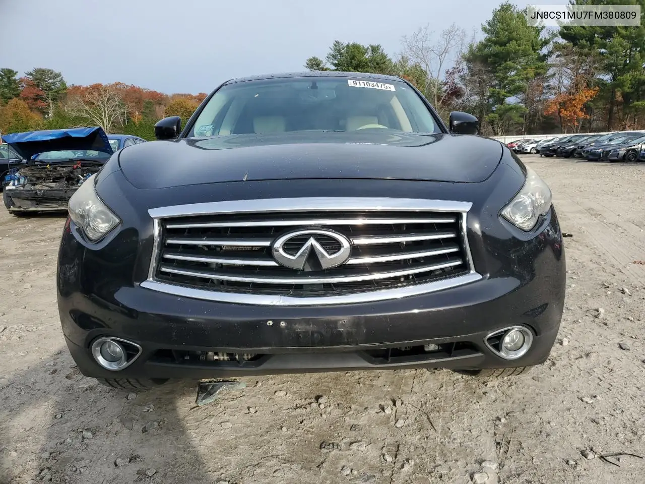 2015 Infiniti Qx70 Base VIN: JN8CS1MU7FM380809 Lot: 91103475