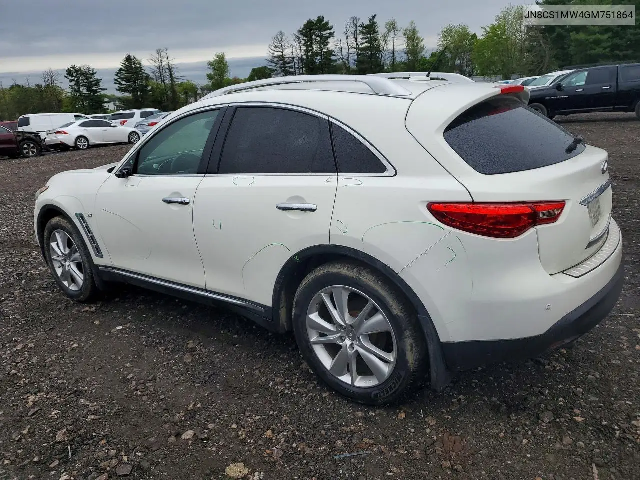 2016 Infiniti Qx70 Base VIN: JN8CS1MW4GM751864 Lot: 51467646