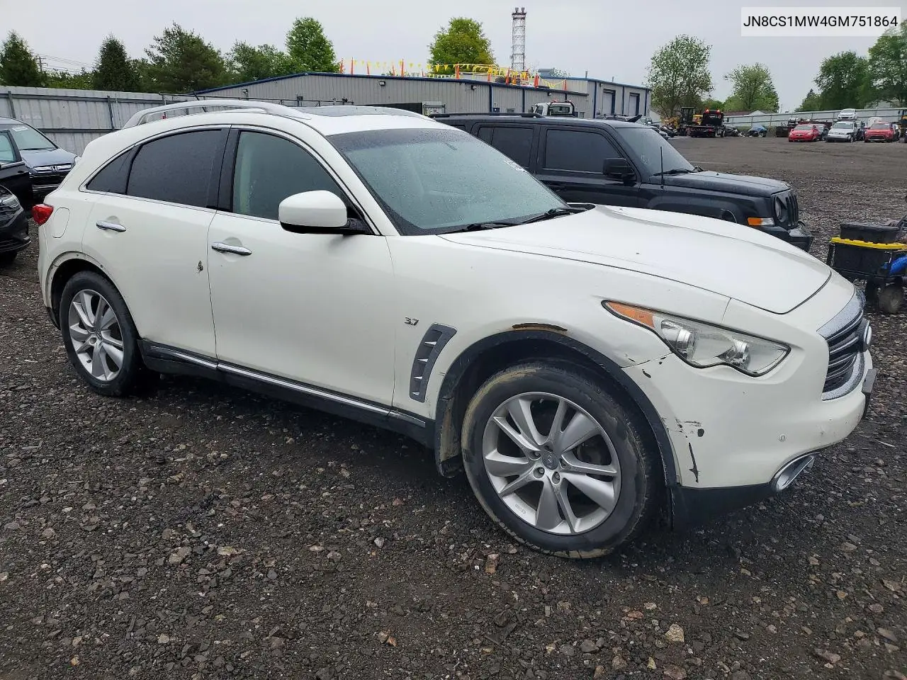 2016 Infiniti Qx70 Base VIN: JN8CS1MW4GM751864 Lot: 51467646