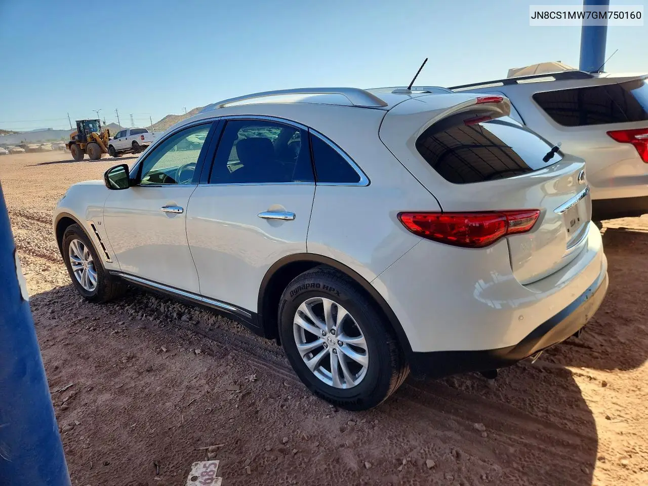 2016 Infiniti Qx70 Base VIN: JN8CS1MW7GM750160 Lot: 55630316