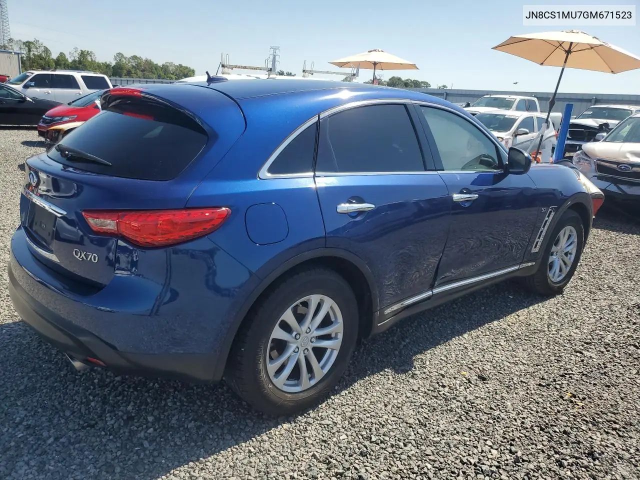 2016 Infiniti Qx70 Base VIN: JN8CS1MU7GM671523 Lot: 59056346
