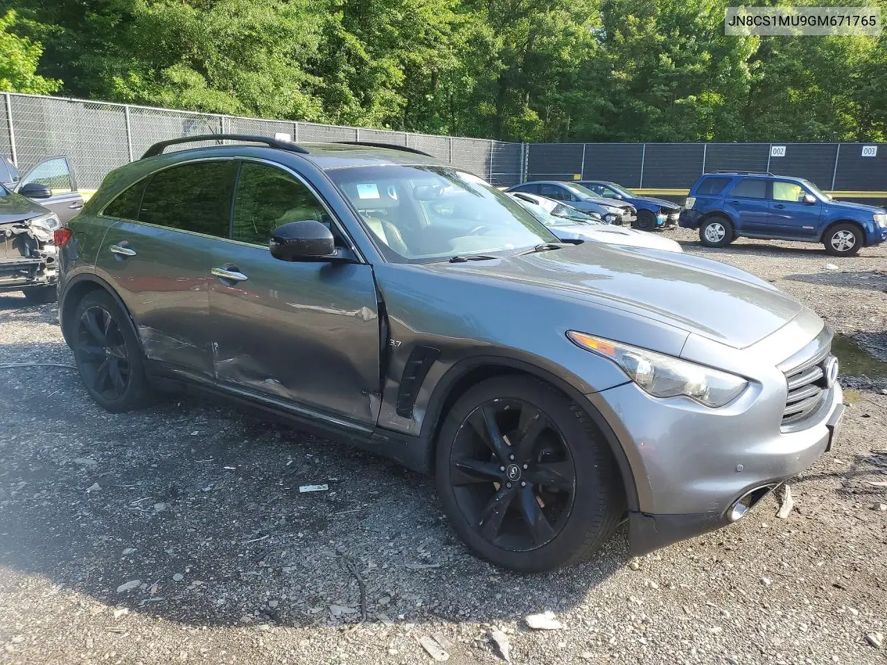 2016 Infiniti Qx70 Base VIN: JN8CS1MU9GM671765 Lot: 59193736