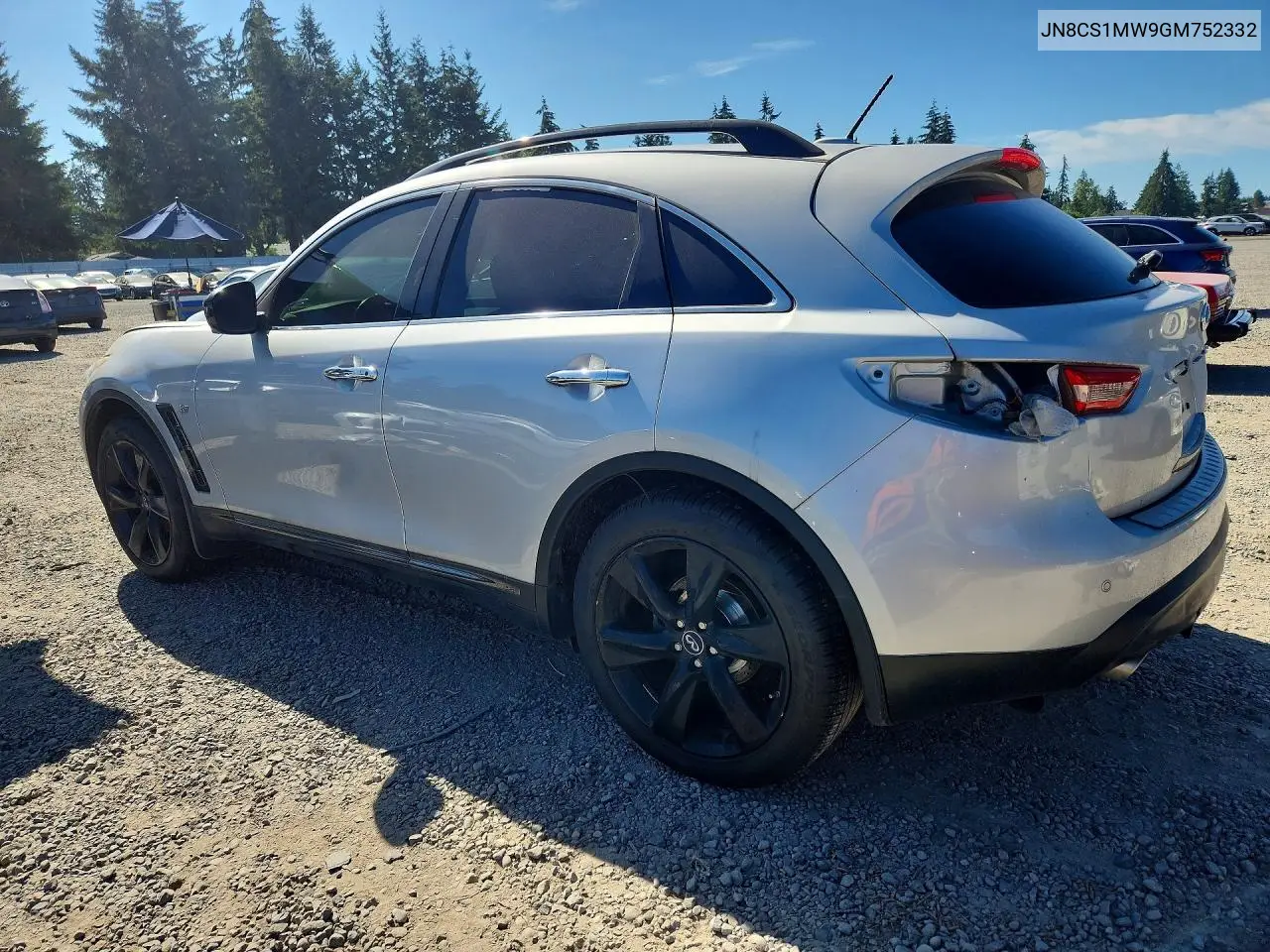 2016 Infiniti Qx70 Base VIN: JN8CS1MW9GM752332 Lot: 60399976