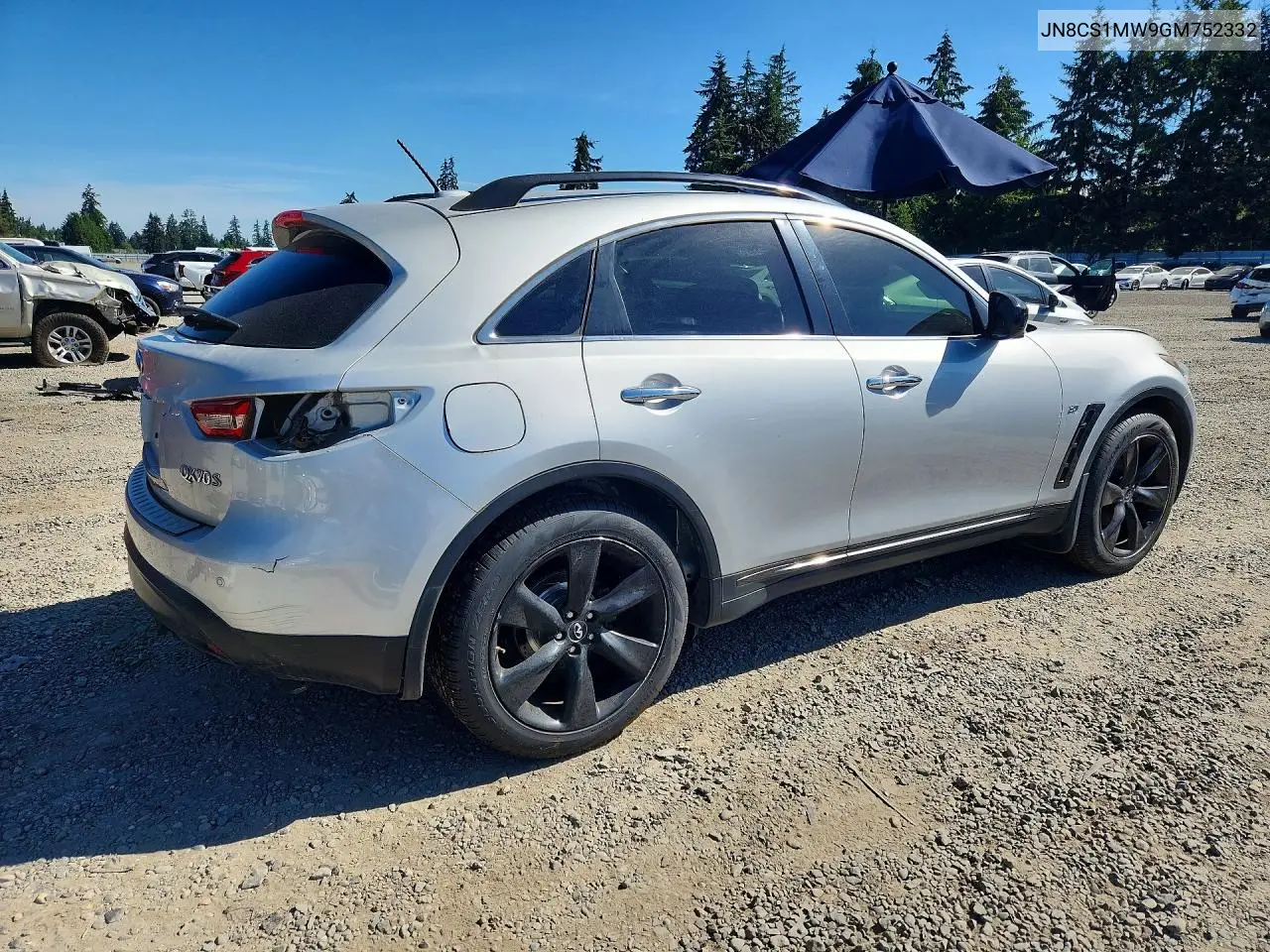 2016 Infiniti Qx70 Base VIN: JN8CS1MW9GM752332 Lot: 60399976