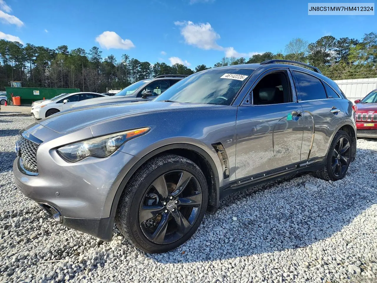 2017 Infiniti Qx70 VIN: JN8CS1MW7HM412324 Lot: 46142226