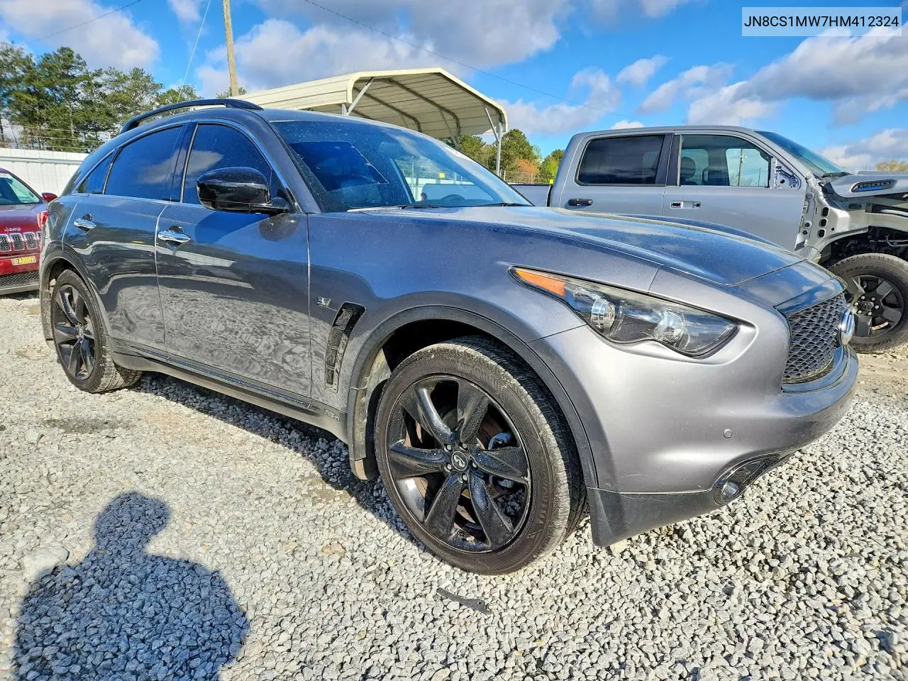 2017 Infiniti Qx70 VIN: JN8CS1MW7HM412324 Lot: 46142226