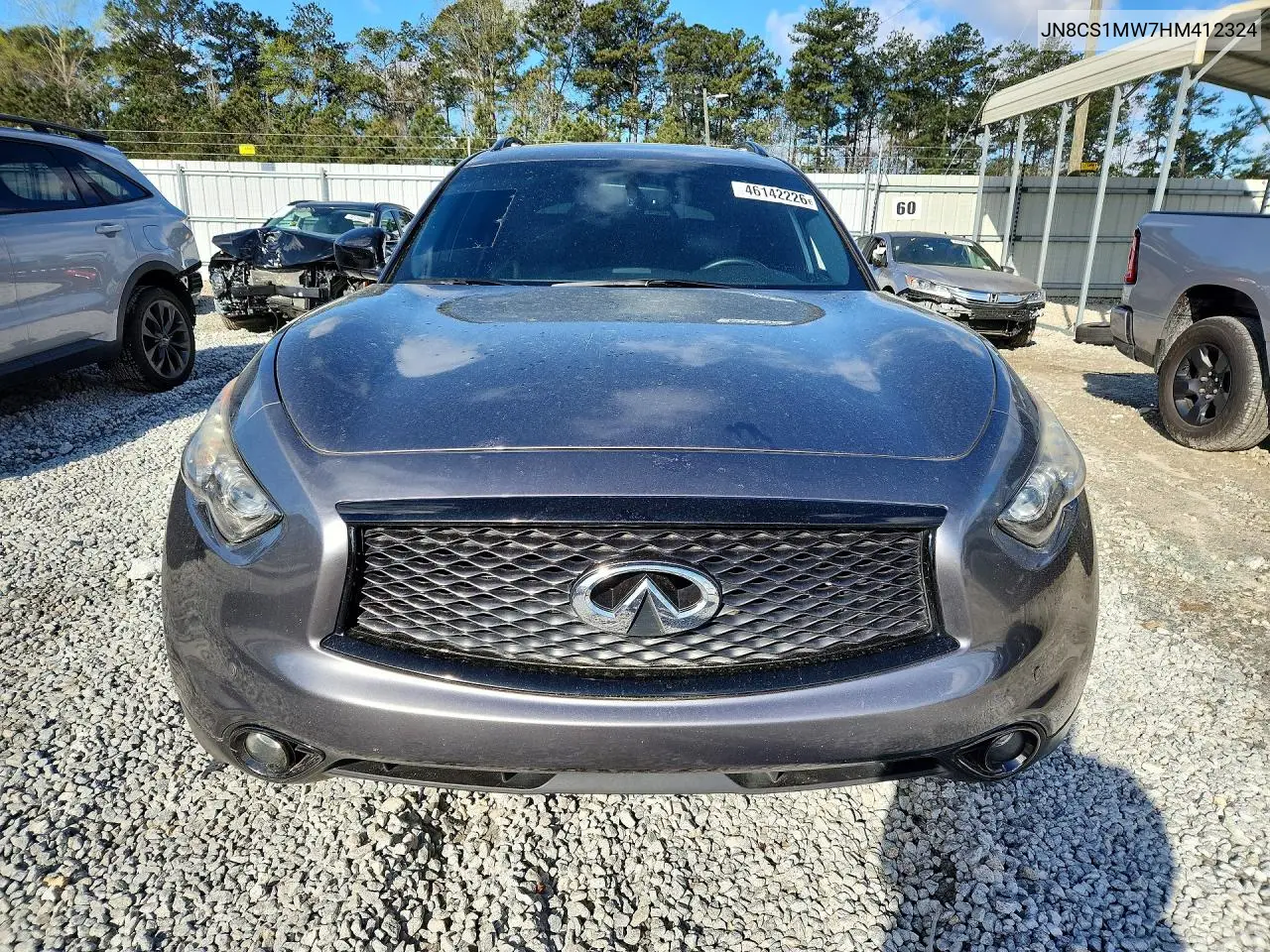 2017 Infiniti Qx70 VIN: JN8CS1MW7HM412324 Lot: 46142226