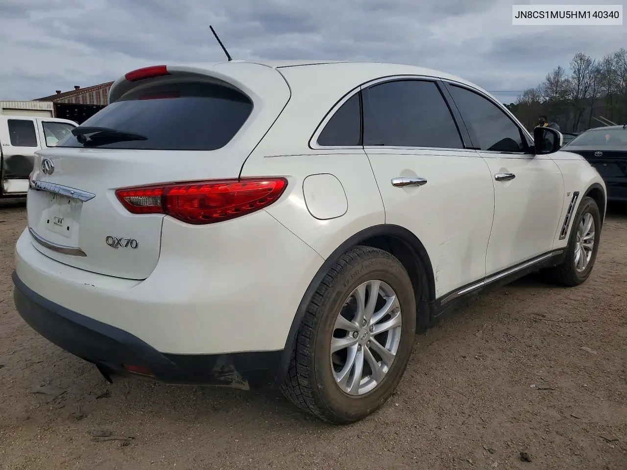 2017 Infiniti Qx70 VIN: JN8CS1MU5HM140340 Lot: 49143046