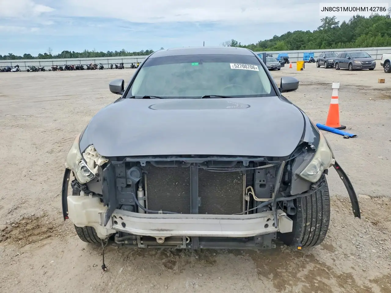 2017 Infiniti Qx70 Base VIN: JN8CS1MU0HM142786 Lot: 52700706