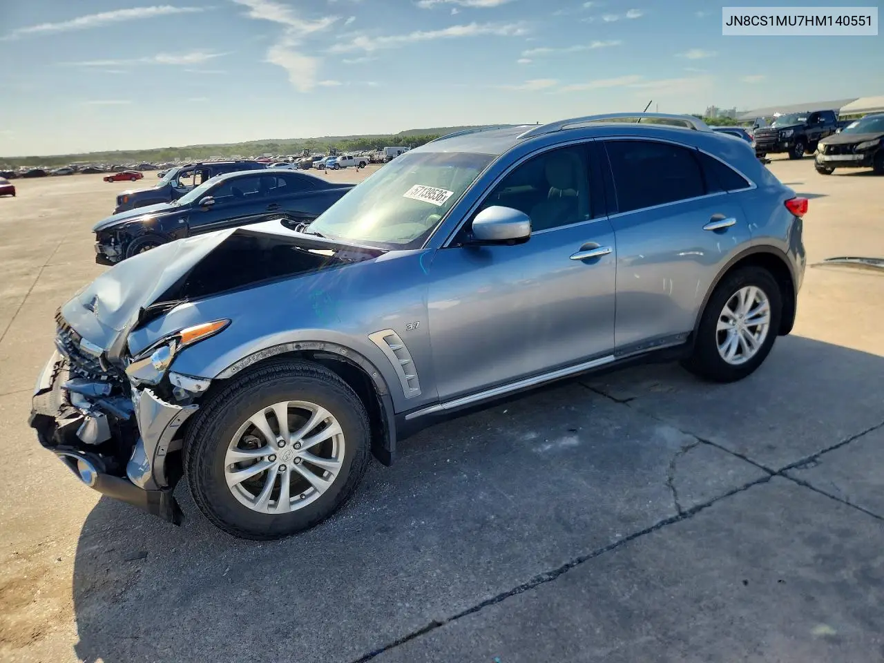 2017 Infiniti Qx70 Base VIN: JN8CS1MU7HM140551 Lot: 57139536