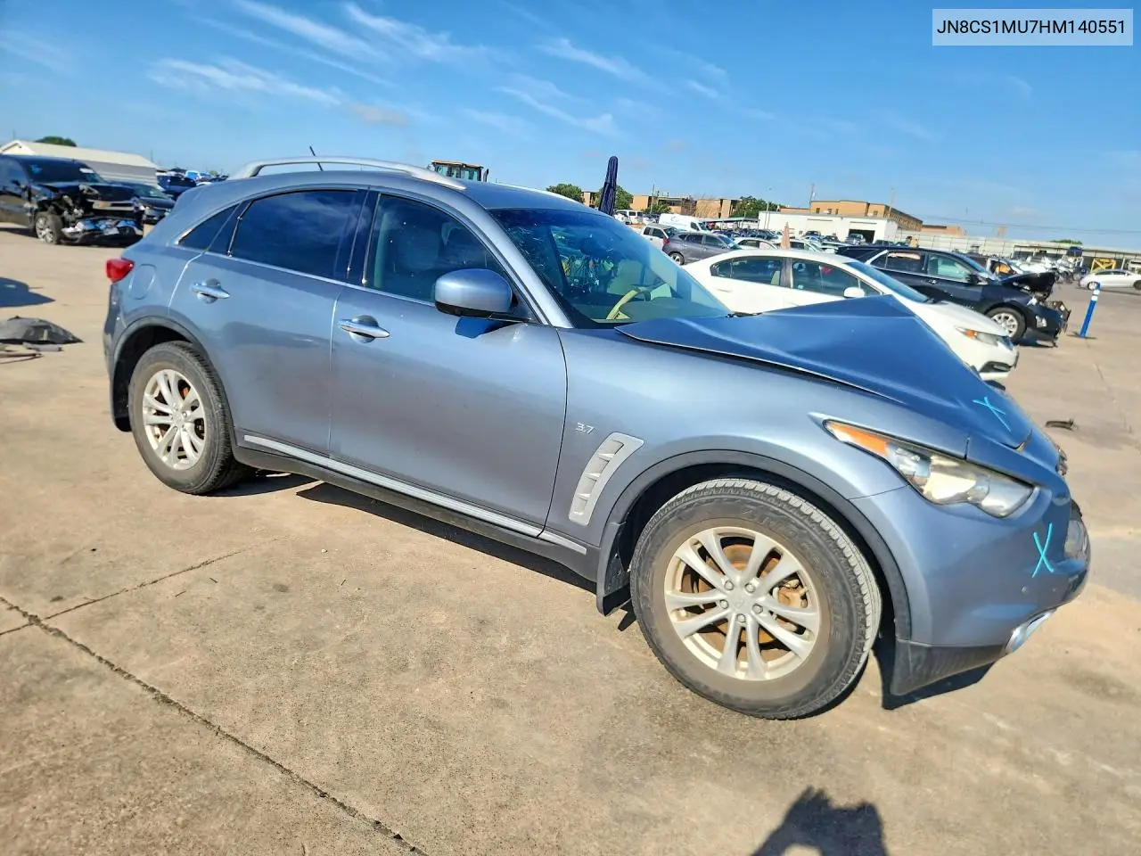 2017 Infiniti Qx70 Base VIN: JN8CS1MU7HM140551 Lot: 57139536