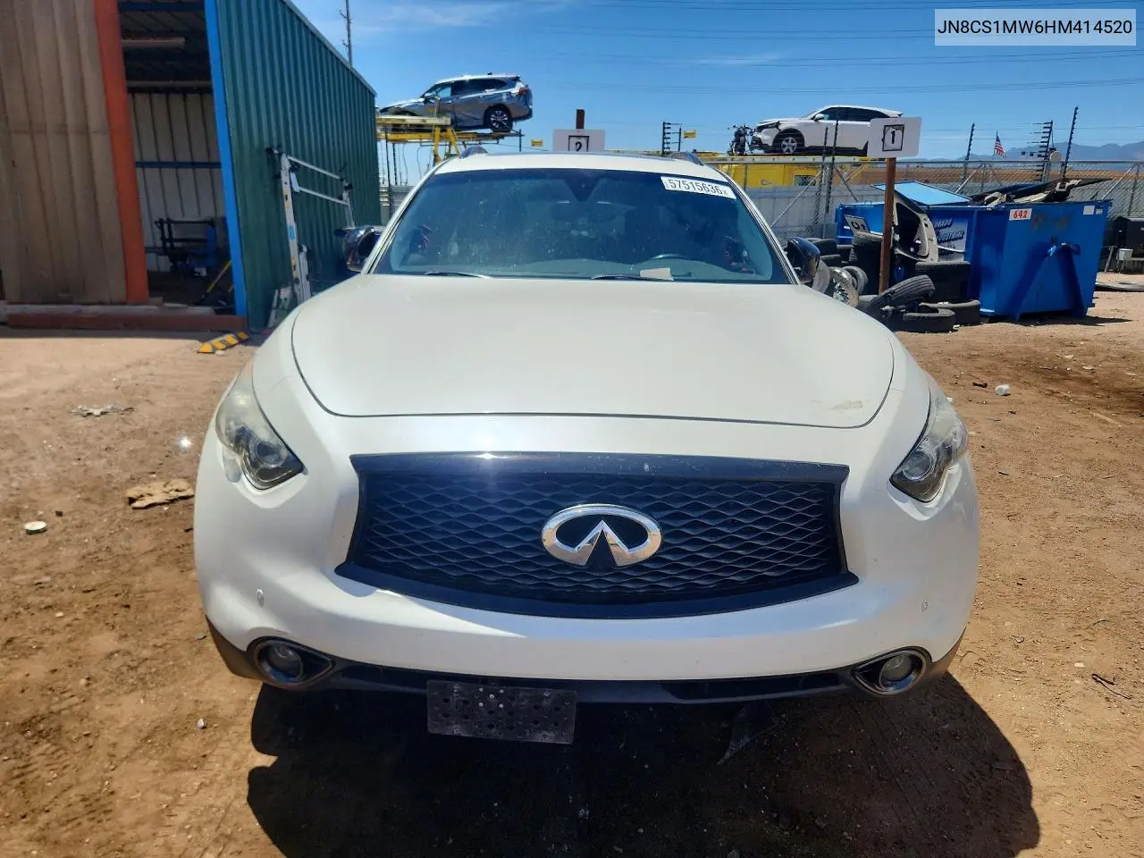 2017 Infiniti Qx70 Base VIN: JN8CS1MW6HM414520 Lot: 57515636