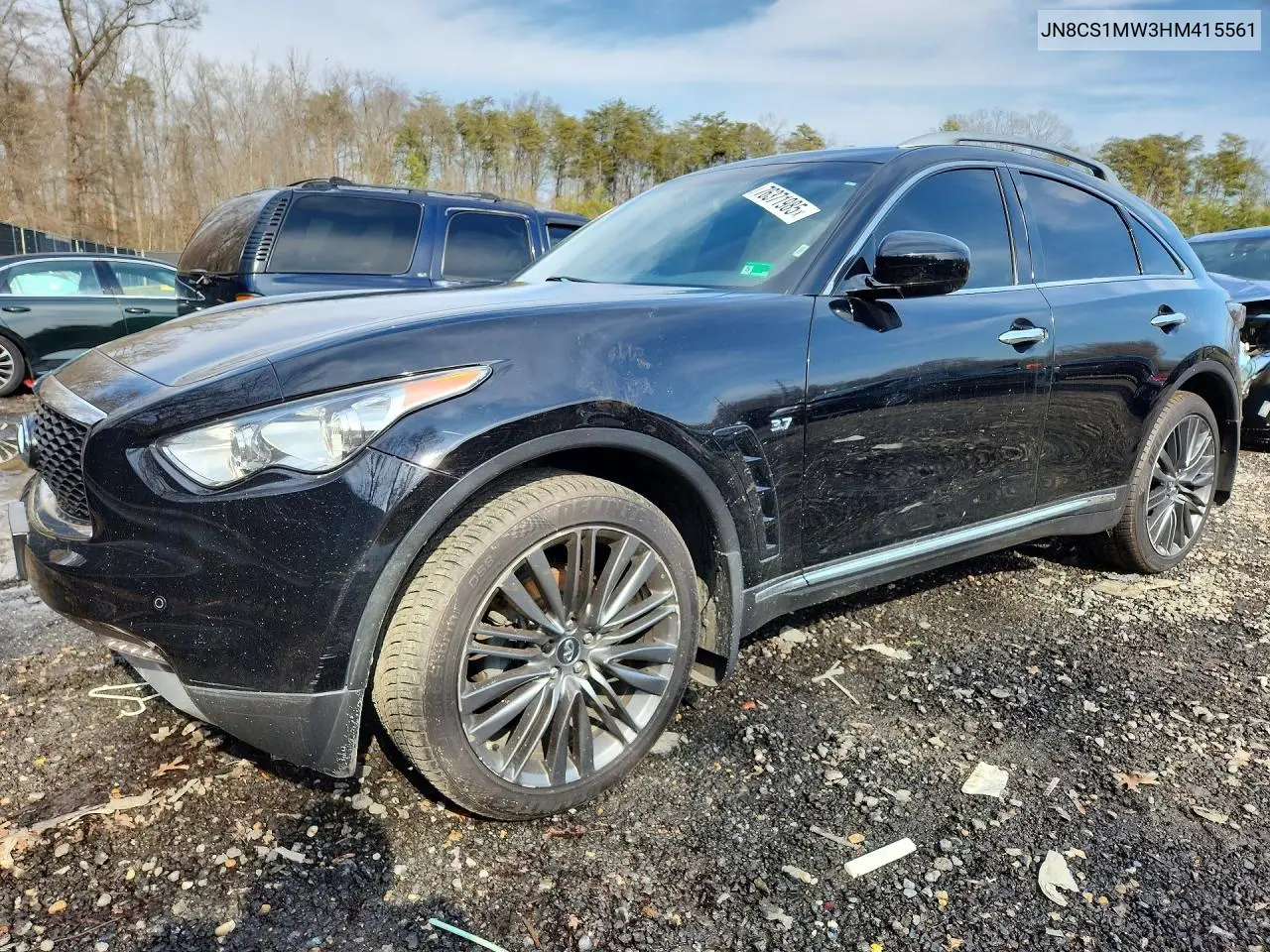 2017 Infiniti Qx70 VIN: JN8CS1MW3HM415561 Lot: 76371985