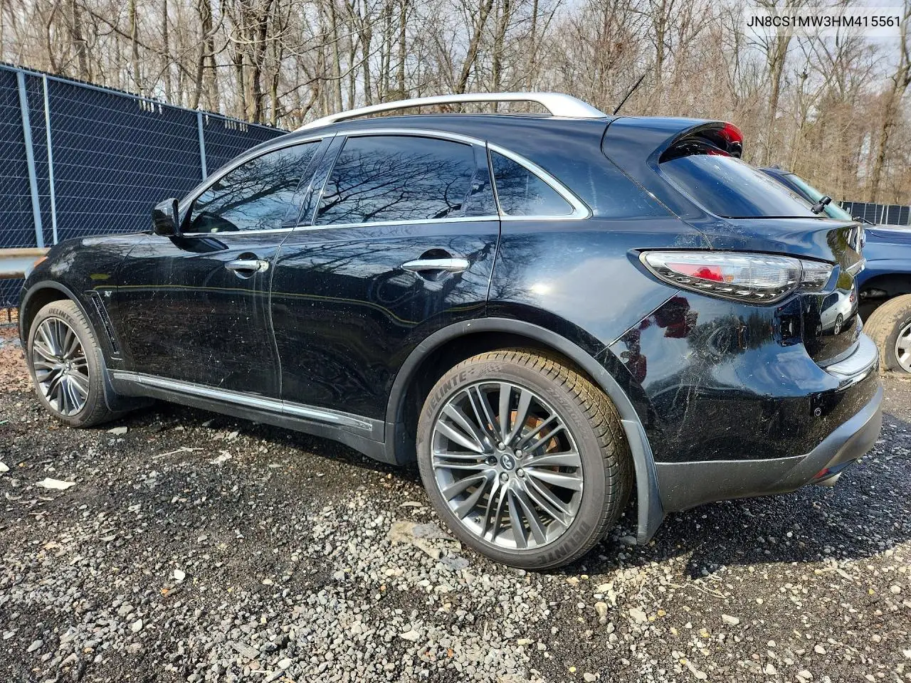 2017 Infiniti Qx70 VIN: JN8CS1MW3HM415561 Lot: 76371985