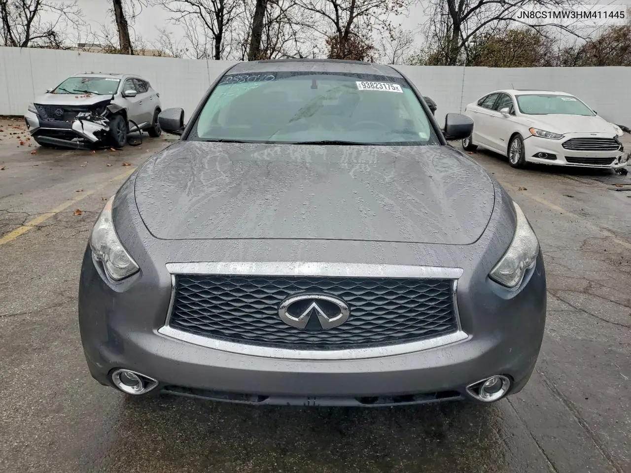 2017 Infiniti Qx70 VIN: JN8CS1MW3HM411445 Lot: 99247565