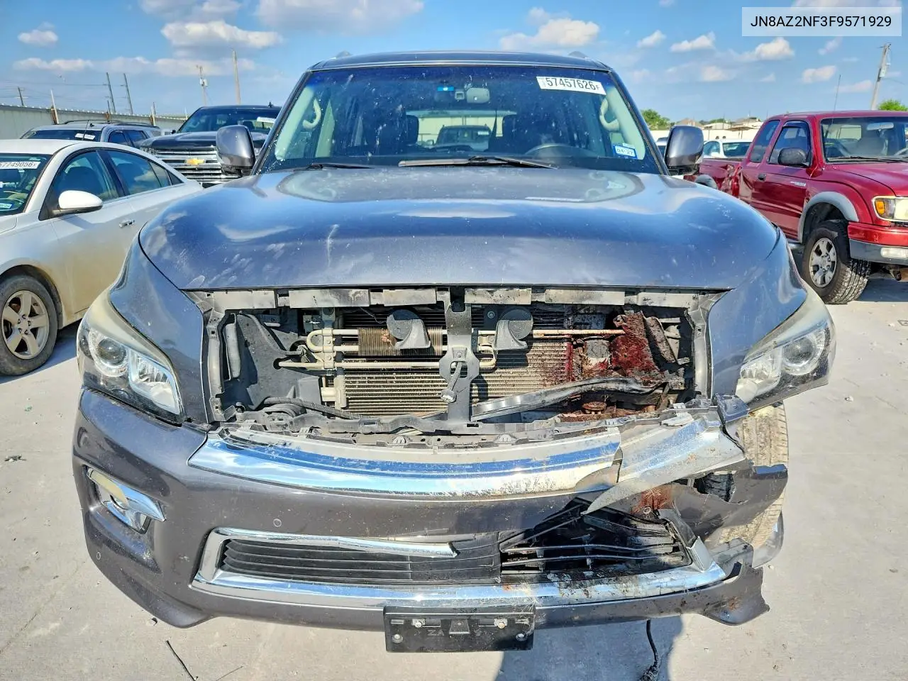 2015 Infiniti Qx80 Base VIN: JN8AZ2NF3F9571929 Lot: 57457626