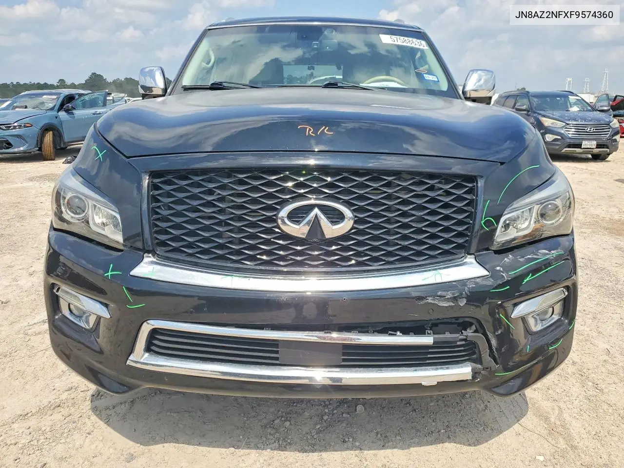 2015 Infiniti Qx80 Base VIN: JN8AZ2NFXF9574360 Lot: 57588636