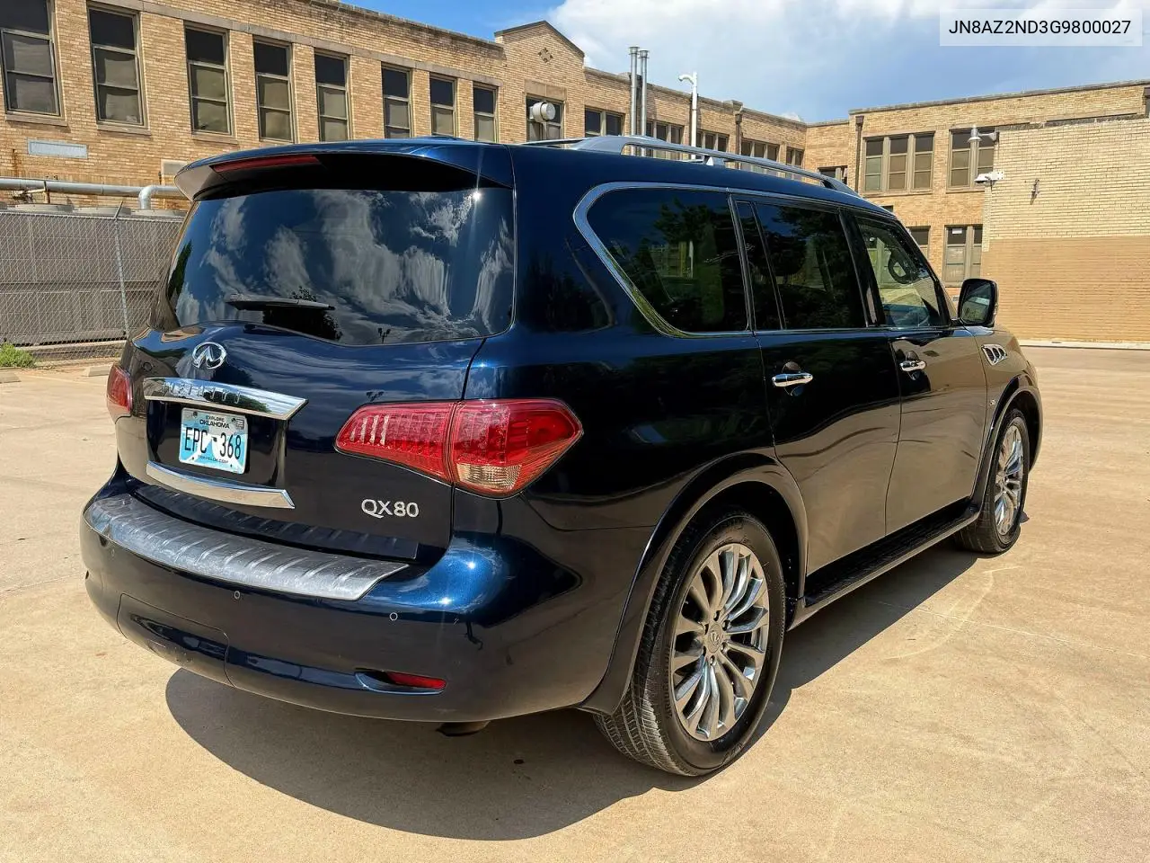 2016 Infiniti Qx80 Base VIN: JN8AZ2ND3G9800027 Lot: 54925686