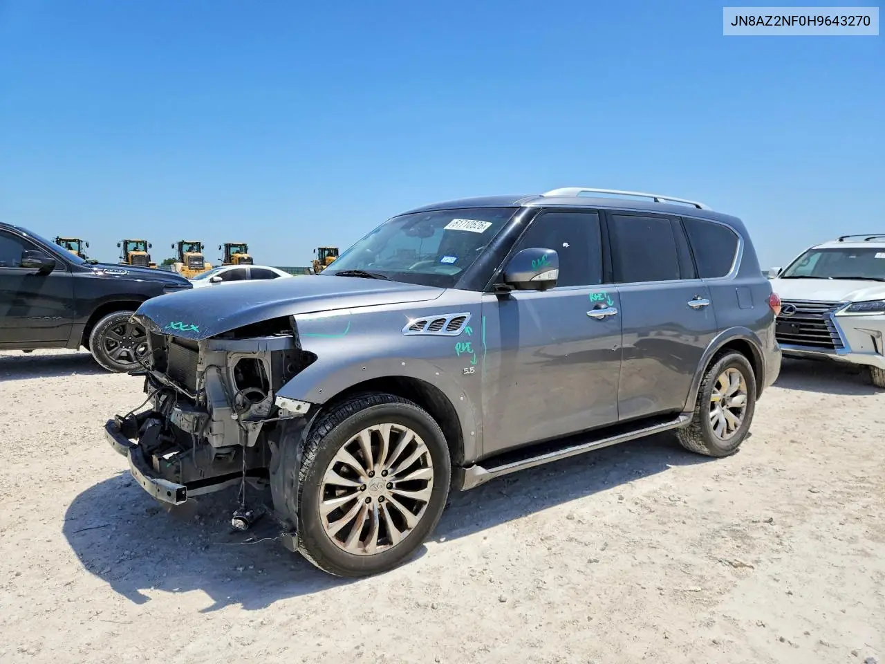 2017 Infiniti Qx80 Base VIN: JN8AZ2NF0H9643270 Lot: 61710526