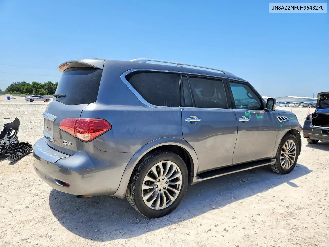 2017 Infiniti Qx80 Base VIN: JN8AZ2NF0H9643270 Lot: 61710526