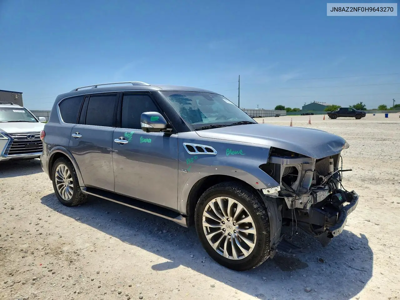 2017 Infiniti Qx80 Base VIN: JN8AZ2NF0H9643270 Lot: 61710526
