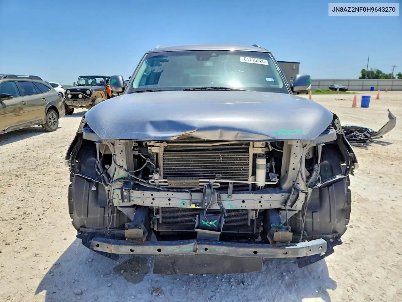 2017 Infiniti Qx80 Base VIN: JN8AZ2NF0H9643270 Lot: 61710526