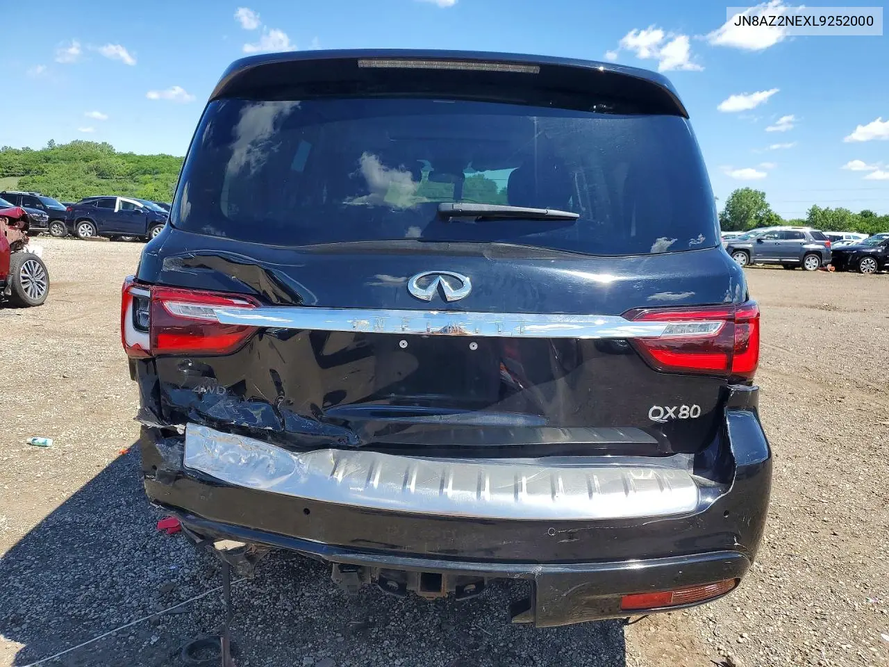 2020 Infiniti Qx80 Luxe VIN: JN8AZ2NEXL9252000 Lot: 57925186