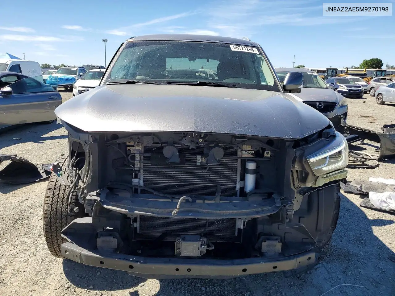 2021 Infiniti Qx80 Luxe VIN: JN8AZ2AE5M9270198 Lot: 56721286