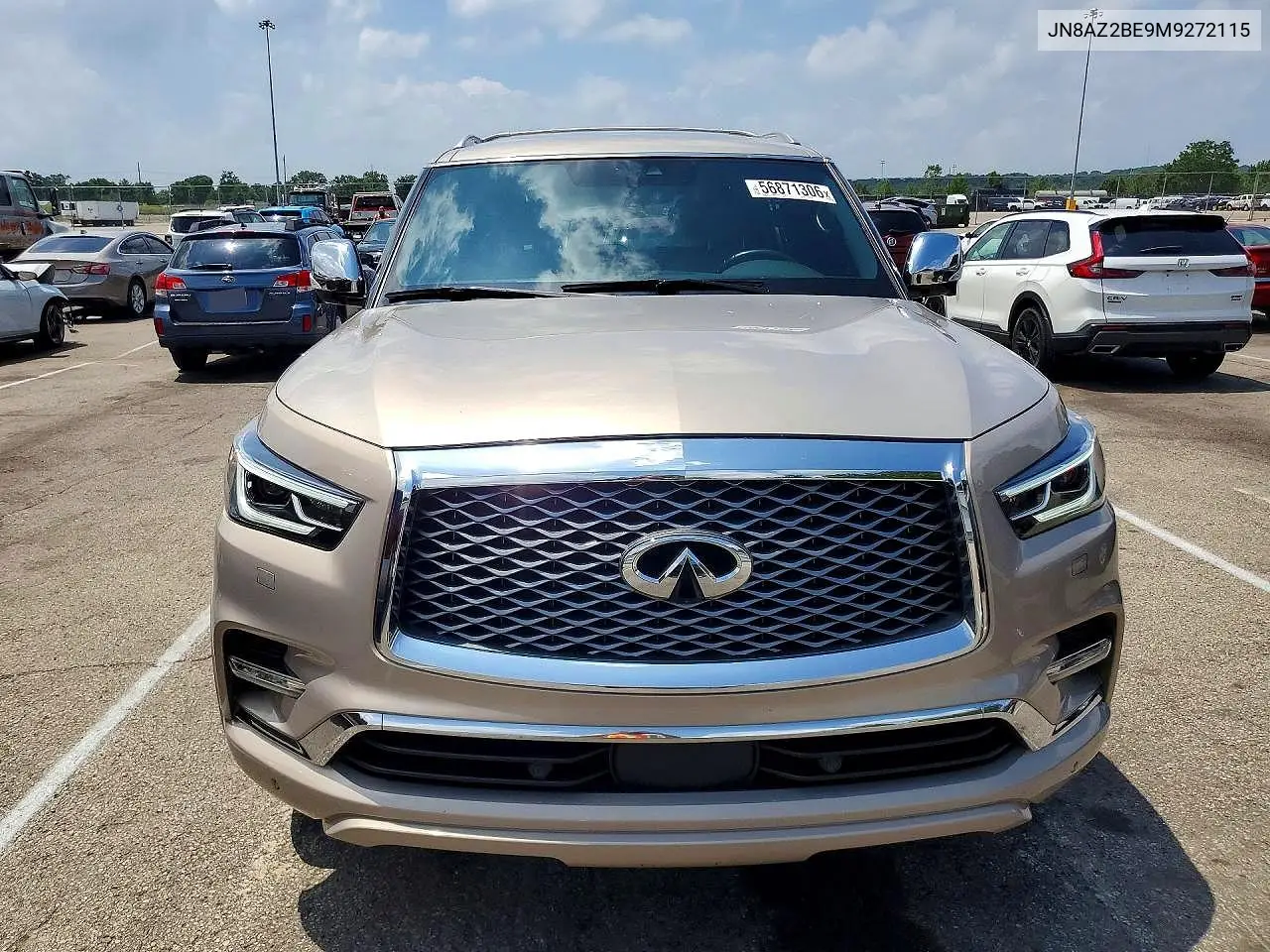 2021 Infiniti Qx80 Sensory VIN: JN8AZ2BE9M9272115 Lot: 56871306