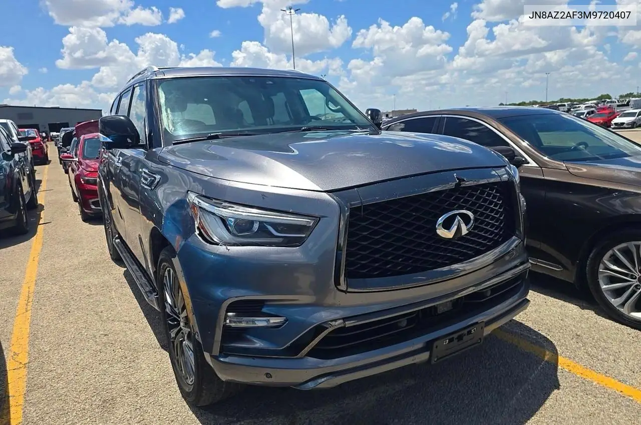 2021 Infi Qx80 Luxe VIN: JN8AZ2AF3M9720407 Lot: 61572456