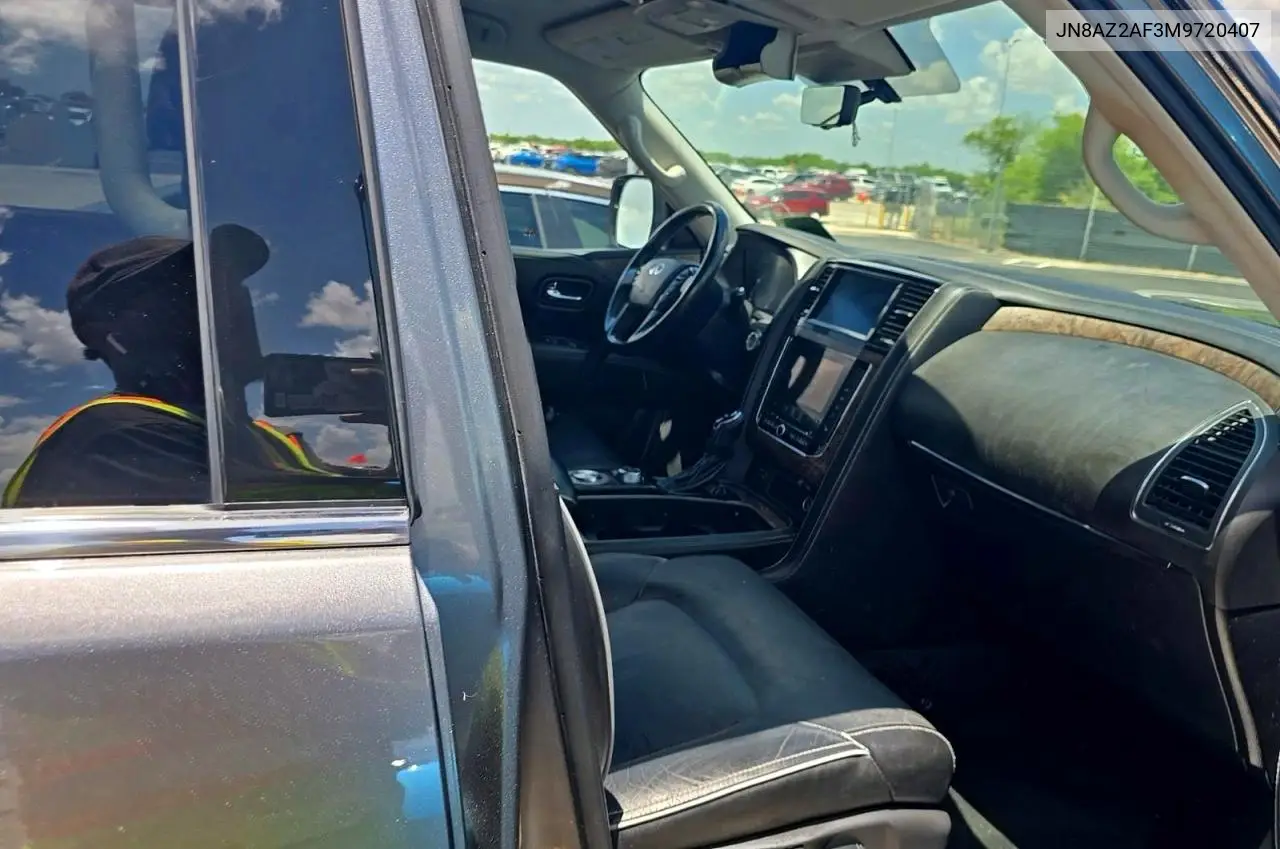 2021 Infi Qx80 Luxe VIN: JN8AZ2AF3M9720407 Lot: 61572456