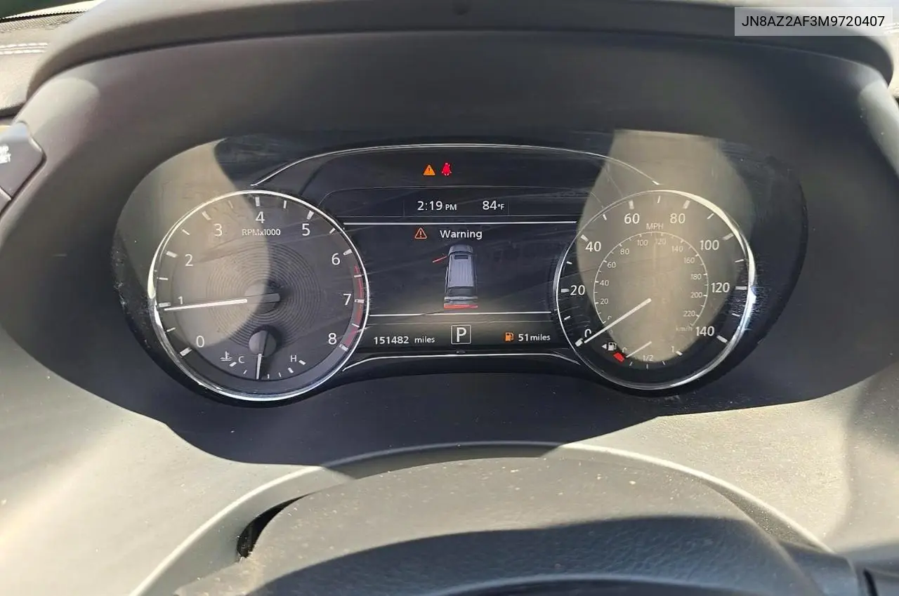 2021 Infi Qx80 Luxe VIN: JN8AZ2AF3M9720407 Lot: 61572456