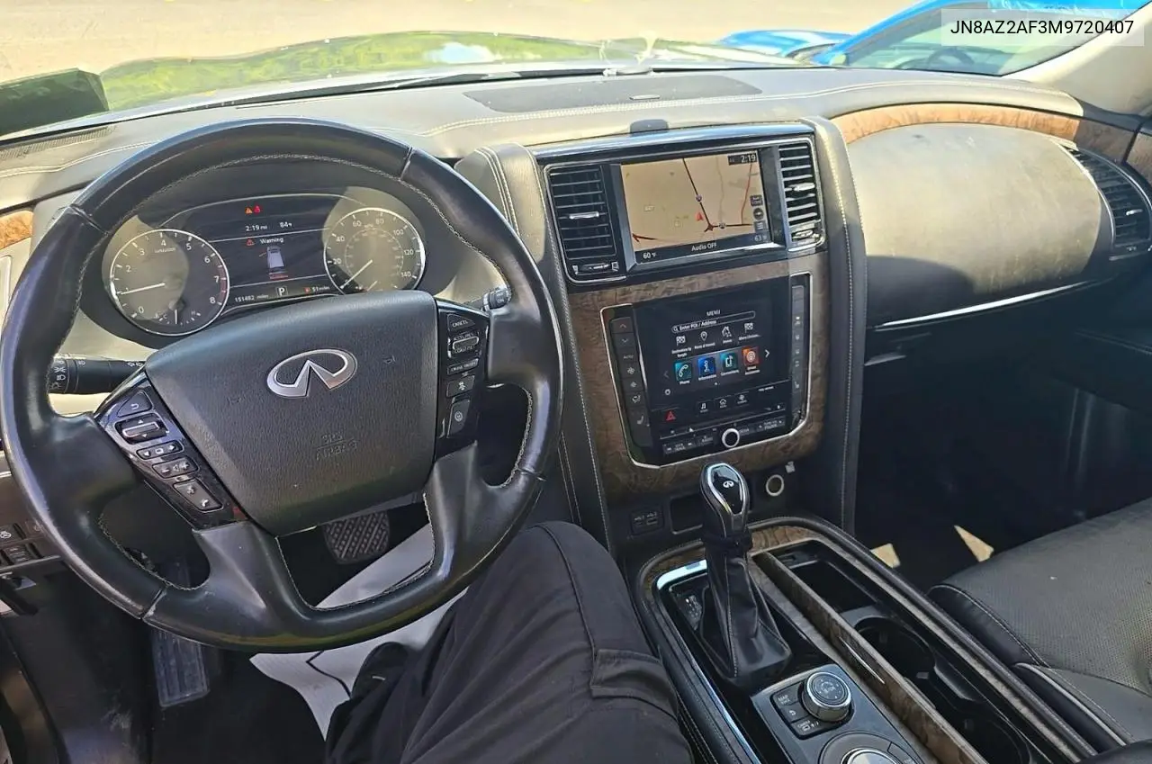 2021 Infi Qx80 Luxe VIN: JN8AZ2AF3M9720407 Lot: 61572456