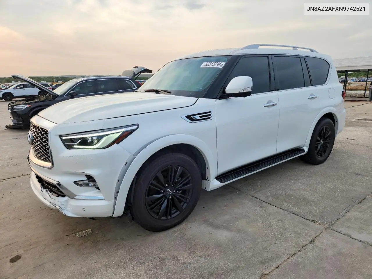 2022 Infiniti Qx80 Luxe VIN: JN8AZ2AFXN9742521 Lot: 58513746